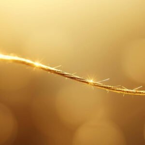 image of a golden thread